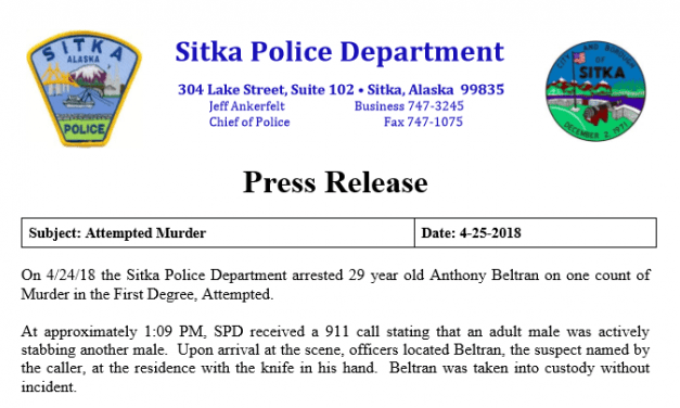 Sitka man faces charge of attempted murder