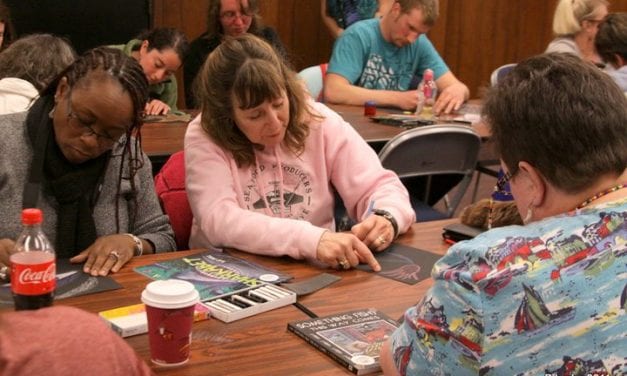 Painting bright red salmon