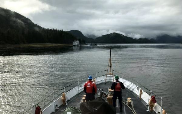Passengers, crew safe after small cruise ship grounds north of Sitka