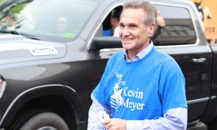 Amid turmoil, Kevin Meyer keeps focus on issues on Alaska Day visit