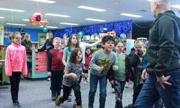 With red noses and kindness, visiting teacher creates class full of clowns