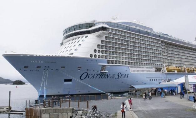 ‘Ovation’ the first ‘neopanamax’ mega-ship to visit Sitka