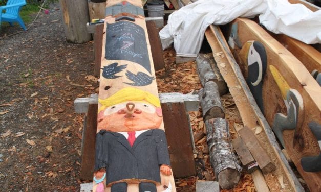Ridicule totem shames Trump, Dunleavy