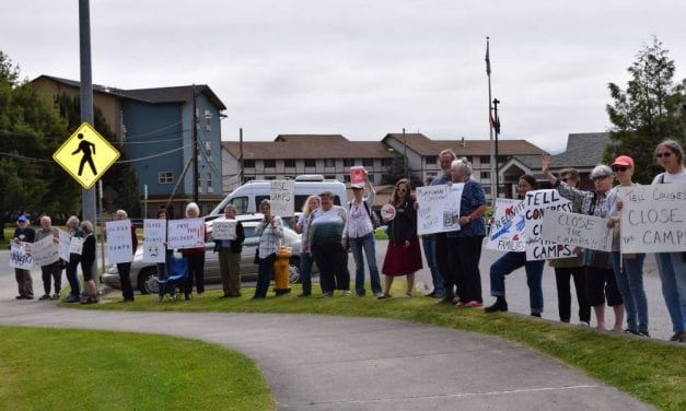 Sitkans protest conditions in detention centers from afar