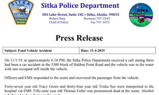 Car accident near Sitka ferry terminal proves fatal