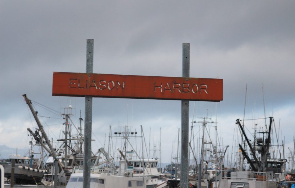 Unattended fishing boat sinks in Eliason Harbor