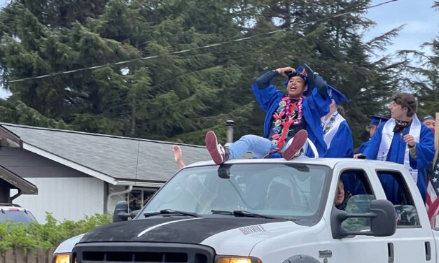 Sitka High School seniors make graduation parade a new tradition