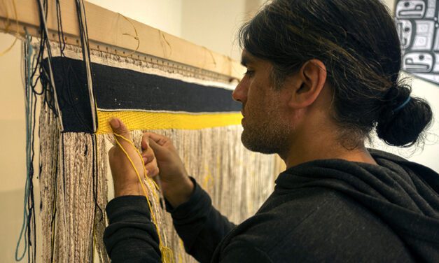 For Tlingit artist Laine Rinehart, inspiration comes in waves as he weaves