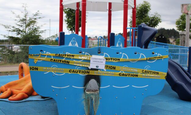 Sitka authorities investigate small fire that damaged playground equipment