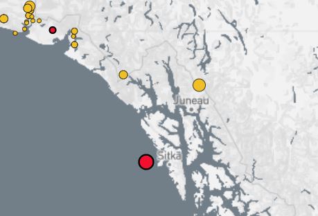 Minor earthquake shakes Sitka on Monday