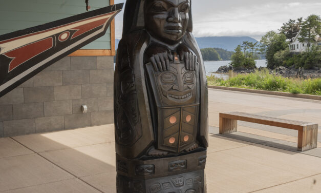 STA  unveils story pole gifted by Tlingit artist Preston Singletary