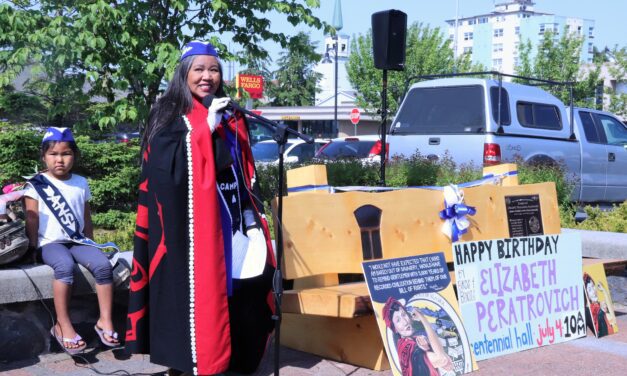 Peratrovich bench a birthday present to a civil rights leader, and a step toward healing Sitka’s cultural wounds
