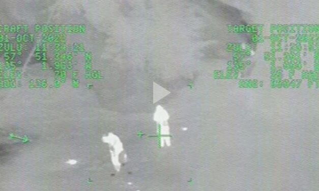 Video: Handheld flares aid rescue of stranded boaters in Pavlov Harbor