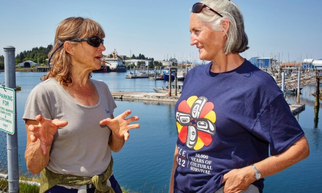 A former teacher, Himschoot delivers an early lesson in fisheries to her fellow legislators