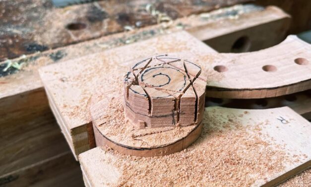 Salvaged-wood violin will be “audio portrait of the region”