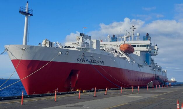 Track the cable repair boat as it travels north to bring Sitka back online