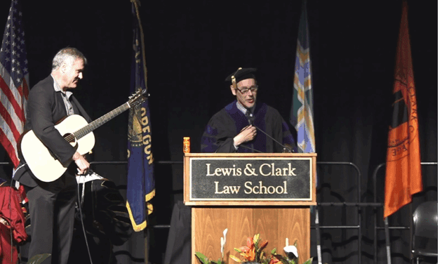 With bubbles and a song, Alaska Supreme Court Justice addresses graduates at alma mater