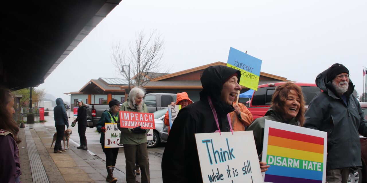 ‘May Day’ protest draws crowd of 150 in Sitka