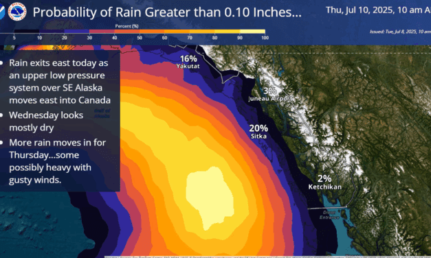 Wet weather system to hit Sitka on Thursday