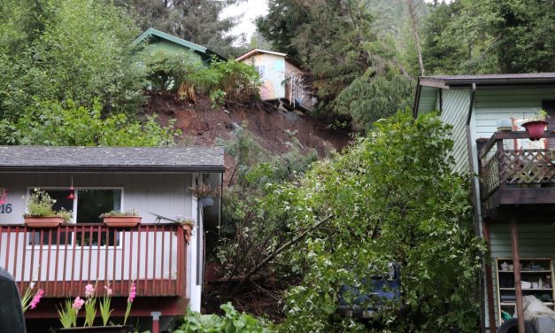 Heavy rains trigger small landslide in Sitka