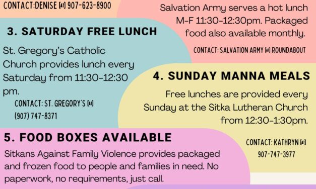 Sitka resources for furloughed federal workers and SNAP recipients