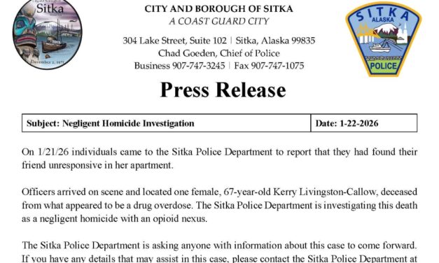 Police investigating unattended death in Sitka
