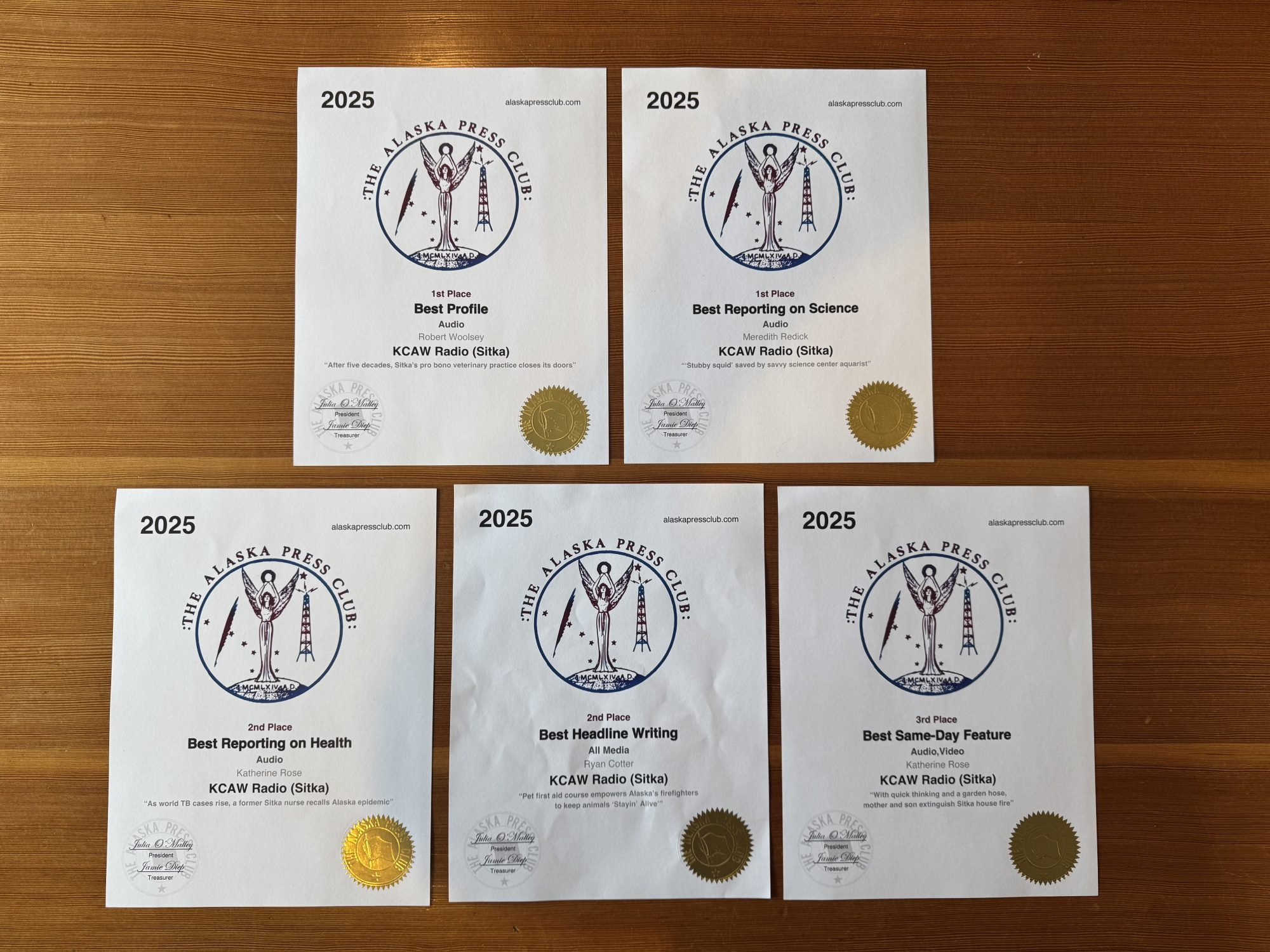 KCAW newsroom brings home five Alaska Press Club Awards