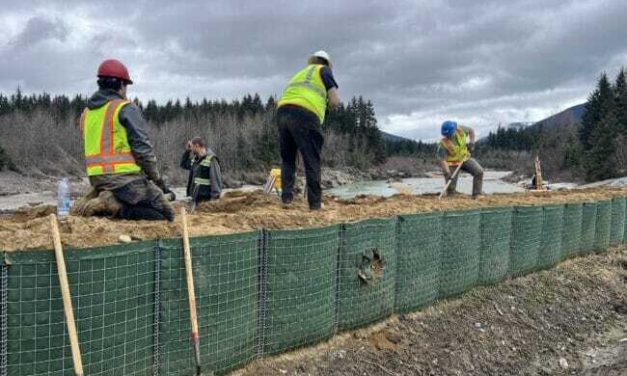 Juneau’s flood wall is being rebuilt to withstand a glacial outburst flood 30% larger than last year
