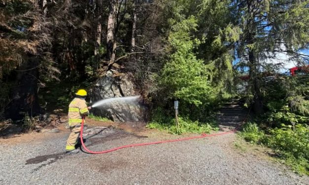 Firefighters stamp out brush fire near Starrigavan Campground