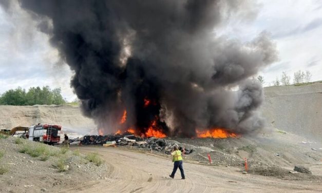 Mat-Su landfill fire likely caused by exploding lithium battery