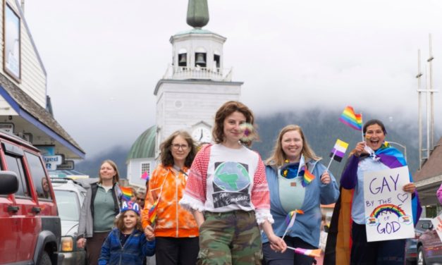 More than 100 Sitkans march downtown to celebrate LGBTQ2+ Pride