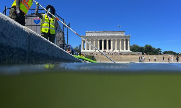How and why algae clouded Trump’s vision for an ‘American flag blue’ Reflecting Pool