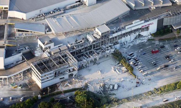A 7.1 quake hits Japan’s Kyushu, trapping people in a collapsed shopping mall