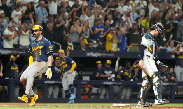 Brewers rout the Rays 10-1 to move within a win of their first World Series title